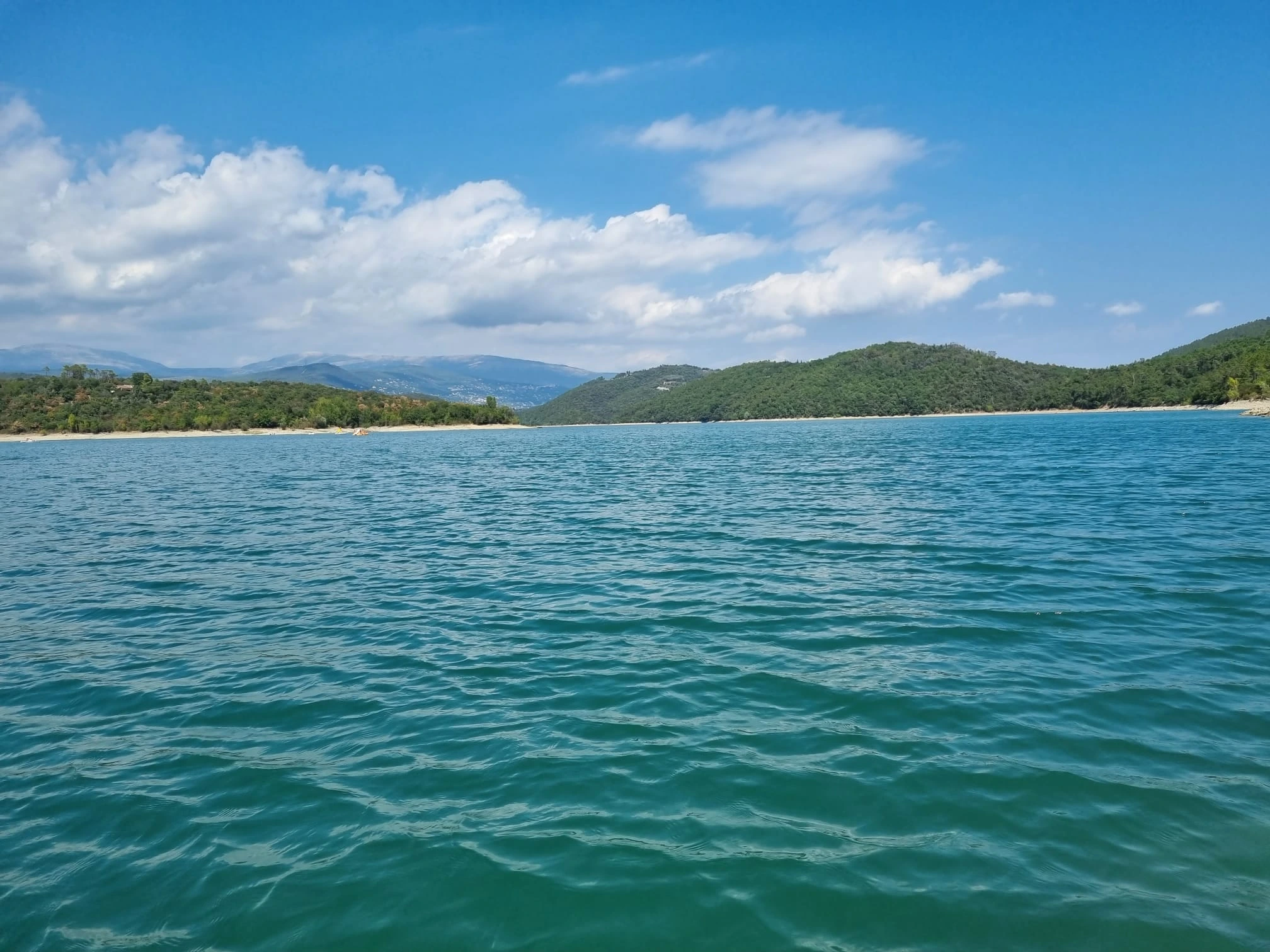 Lac de Saint-Cassien summer lake and nature